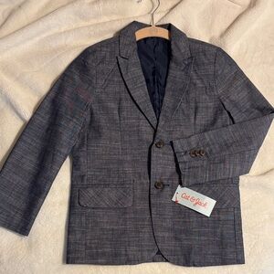 Cat & Jack Blue Chambray Kids Blazer size 7